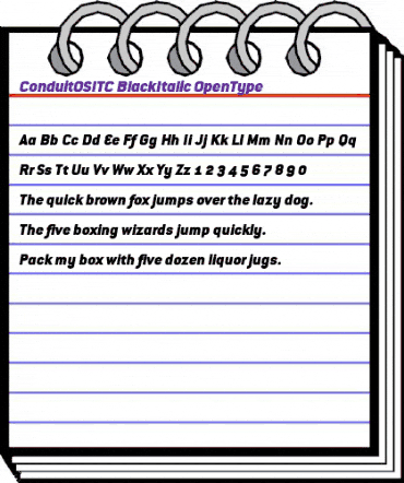 ConduitOSITC BlackItalic animated font preview