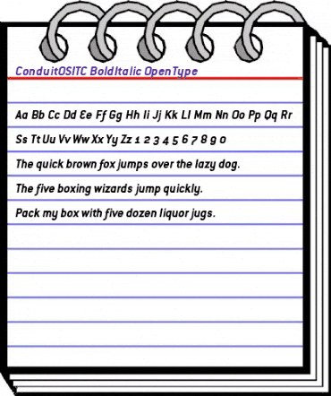 ConduitOSITC BoldItalic animated font preview
