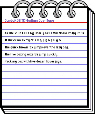 ConduitOSITC Medium animated font preview ConduitOSITC Medium animated font preview