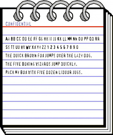 Confidential Regular animated font preview