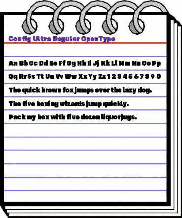 Config Ultra Regular animated font preview