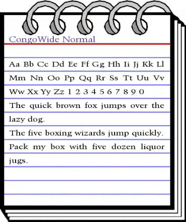 CongoWide Normal animated font preview