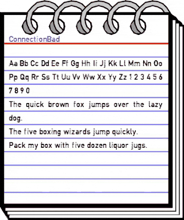 Connection Medium animated font preview