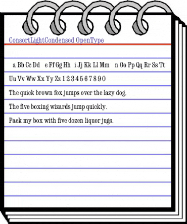 ConsortLightCondensed Regular animated font preview