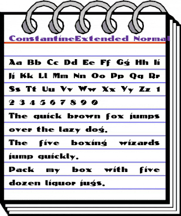 ConstantineExtended Normal animated font preview