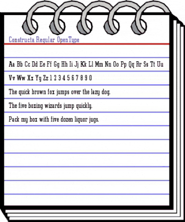 Constructa Regular animated font preview
