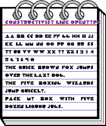 Constructivist Line animated font preview Constructivist Line animated font preview