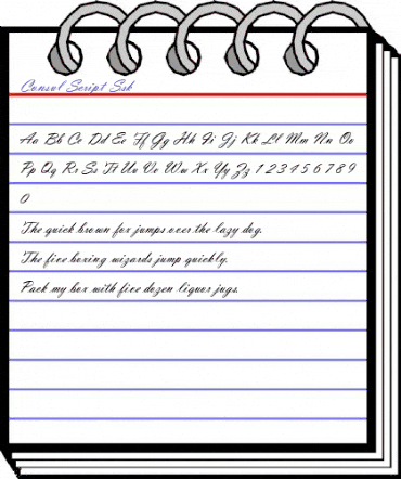 Consul Script Ssk Regular animated font preview