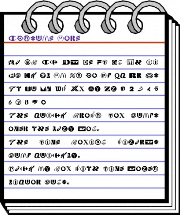 COnsume More animated font preview