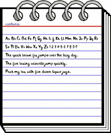 contania Regular animated font preview