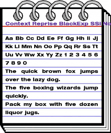 Context Reprise BlackExp SSi Normal animated font preview