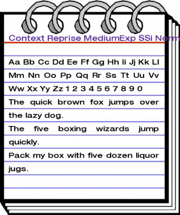 Context Reprise MediumExp SSi Normal animated font preview