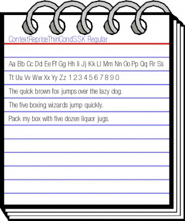 ContextRepriseThinCondSSK Regular animated font preview