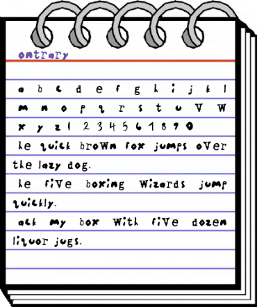 Contrary Medium animated font preview Contrary Medium animated font preview