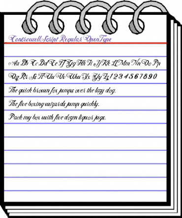 Controwell Script Regular animated font preview