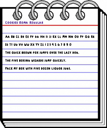 Cookies Roma Regular animated font preview