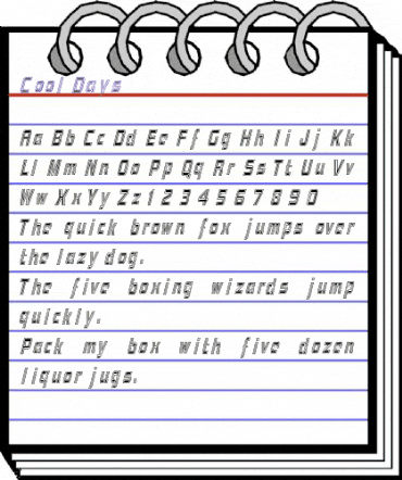 Cool Days Bold animated font preview