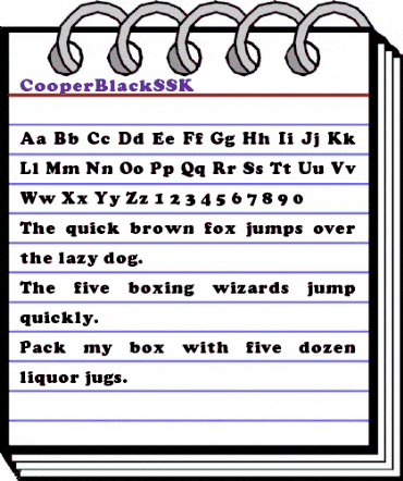 CooperBlackSSK Regular animated font preview CooperBlackSSK Regular animated font preview