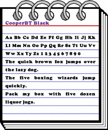 CooperBT-Black Regular animated font preview