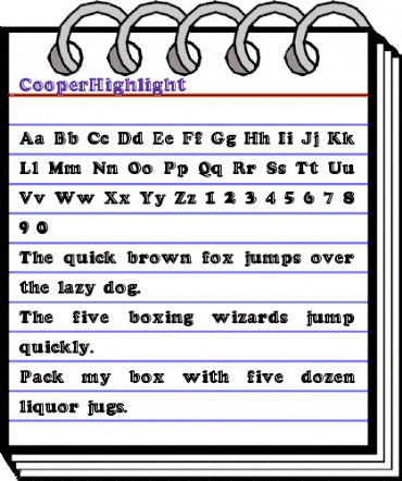 CooperHighlight Regular animated font preview