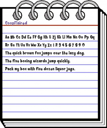 CoopFlaired Medium animated font preview