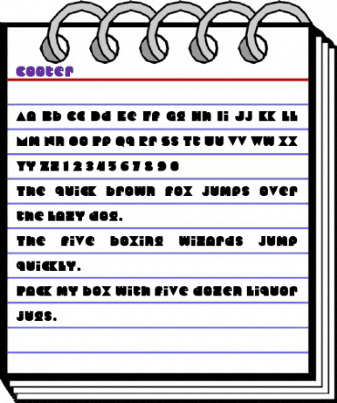 Cooter Regular animated font preview