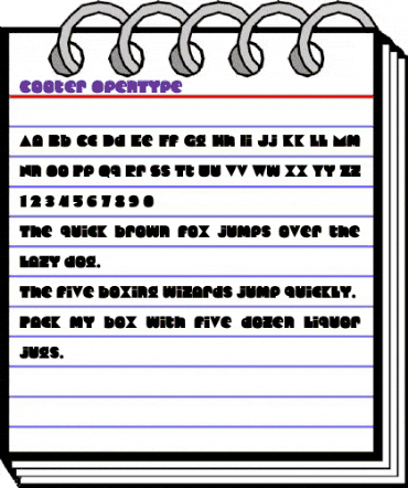 Cooter Regular animated font preview