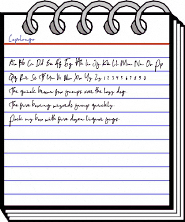 Copalanga Regular animated font preview