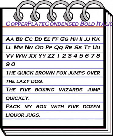 CopperPlateCondensed Bold-Italic animated font preview