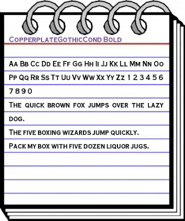 CopperplateGothicCond Bold animated font preview