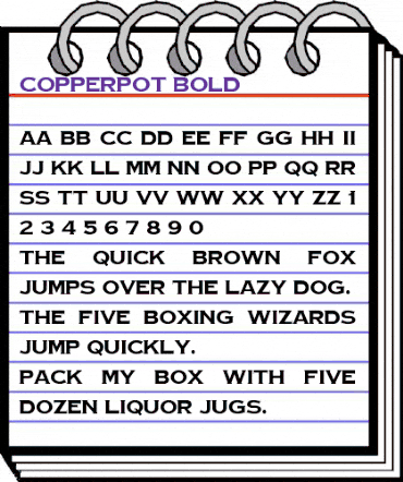 CopperPot Bold animated font preview