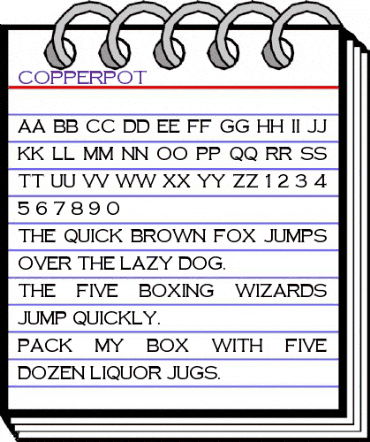 CopperPot Regular animated font preview