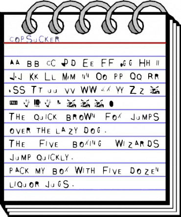 Copsucker Regular animated font preview