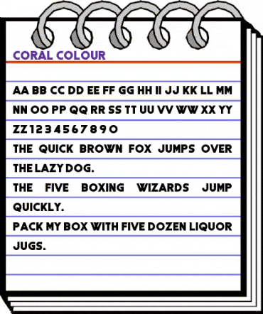 Coral Colour Regular animated font preview