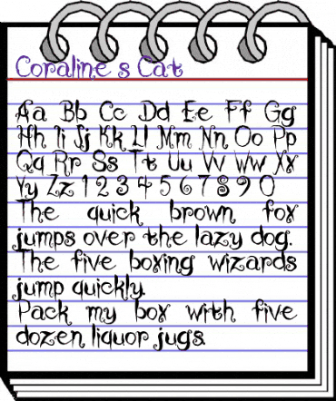 Coraline's Cat Regular animated font preview