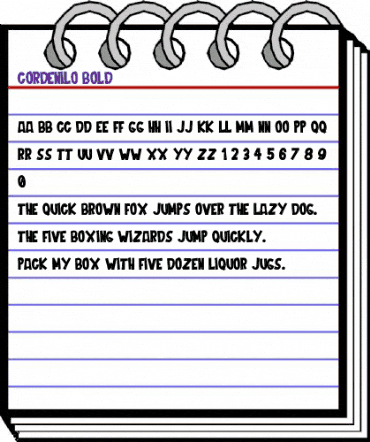Cordenilo Bold animated font preview Cordenilo Bold animated font preview