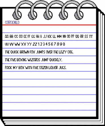 Cordenilo Regular animated font preview