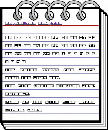 Cornelius Maurits animated font preview