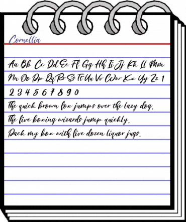 Cornellia Regular animated font preview
