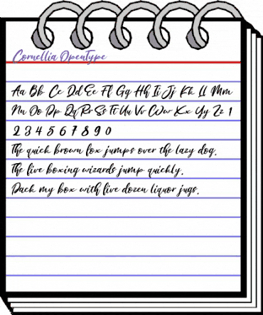 Cornellia Regular animated font preview