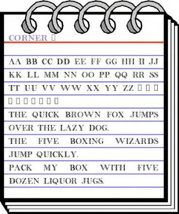Corner 1 Regular animated font preview