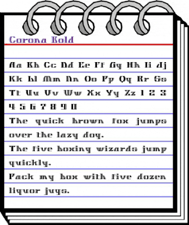 Corona Bold animated font preview