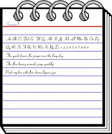 CoronetI Regular animated font preview