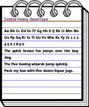 Corpid Heavy animated font preview