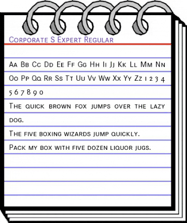 Corporate S Expert BQ Regular animated font preview