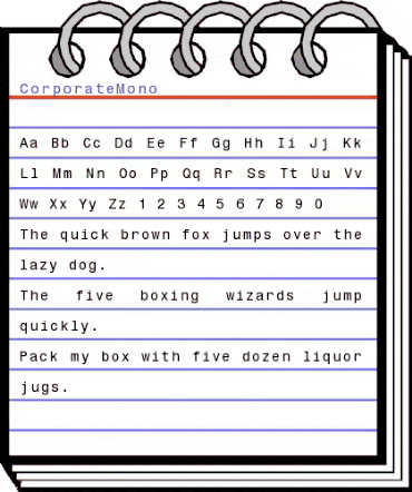 CorporateMono Regular animated font preview CorporateMono Regular animated font preview