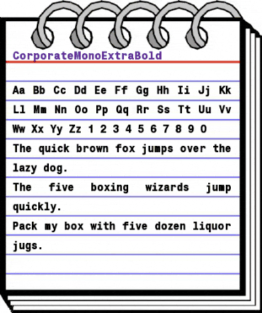 CorporateMonoExtraBold Regular animated font preview CorporateMonoExtraBold Regular animated font preview