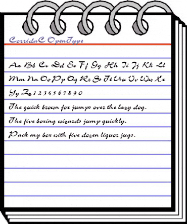 CorridaC Regular animated font preview