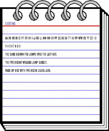 Cortina Regular animated font preview