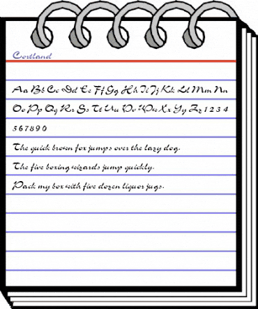 Cortland Regular animated font preview